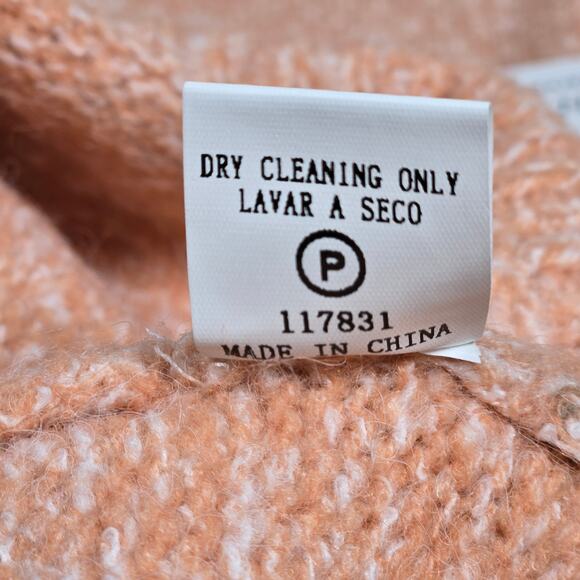 Pink Clover Chunky Cozy Soft Crew Neck Sweater Peach Orange XXL NWT - Picture 6 of 8